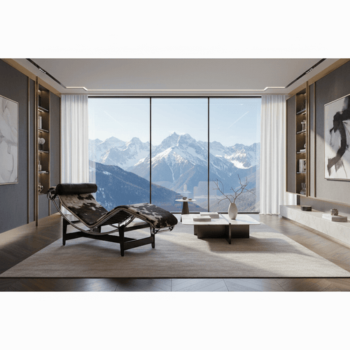 4 Chaise longue à réglage continu, durable Normandy spotted